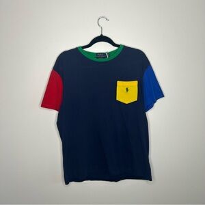 Multi Coloured Polo Ralph Lauren Color Block Pocket T-Shirt